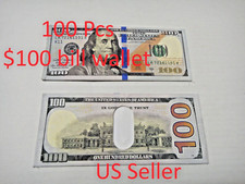 100X-Newest 100 dollar bill wallet foldable ultra thin card holder new US seller