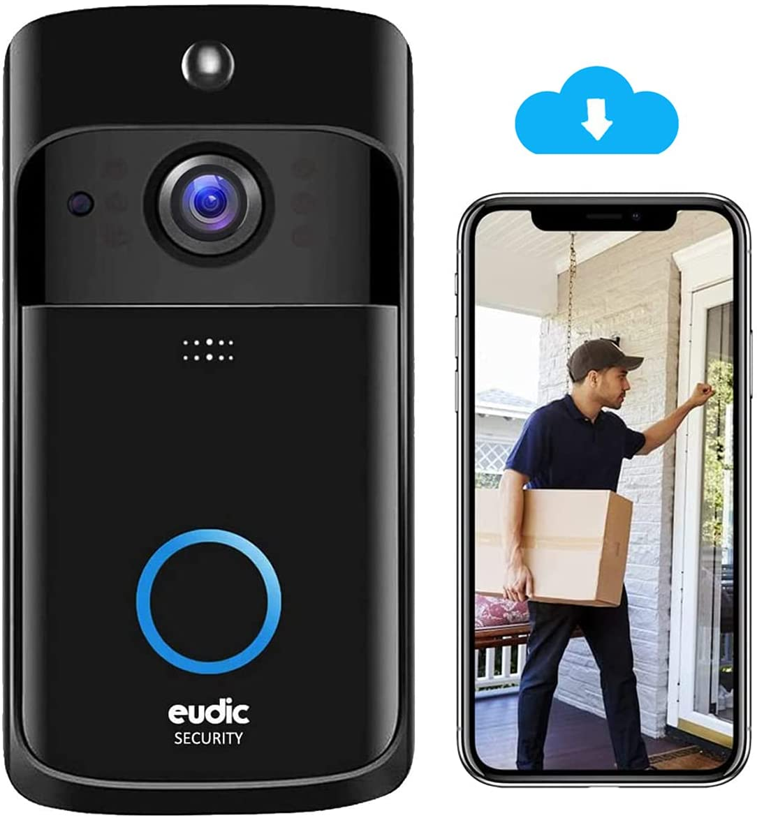 Wireless WiFi Video Doorbell with Two-Way Audio and Smart PIR Motion Detection-image