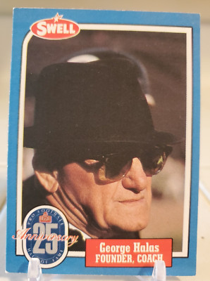 1988 Swell Chewing Gum Card GEORGE HALAS #48 BEARS Hall Of Fame Coach Founder