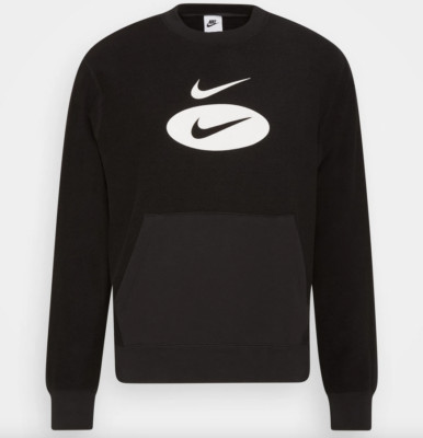 Nike Sportswear Crew Sweatshirt Sweater Pullover Jumper Black Mens