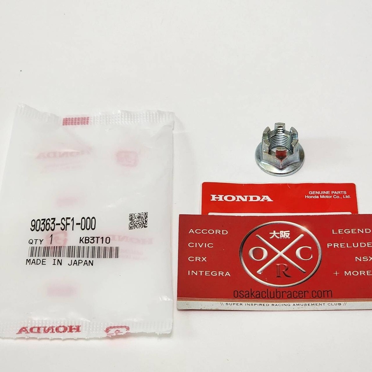 NEW Genuine OEM Honda 12MM Ball Joint Outer Tie Rod Castle Nut