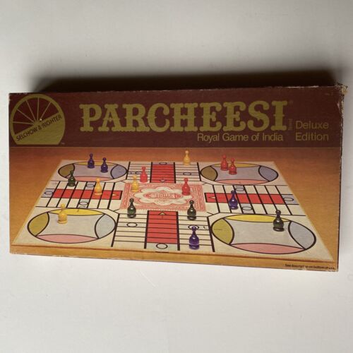 Vintage 1982 Parcheesi Board Game DELUXE EDITION Royal Game of India-COMPLETE - Picture 1 of 11