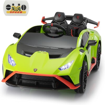 12V Lamborghini STO Ride-On Car for Kids Electric Ride On Toy with 360° Drifting