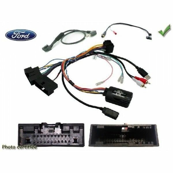 Commande au volant pour Ford Ranger 2015-2018 avec rétroéclairage LED bleu et boutons ABS