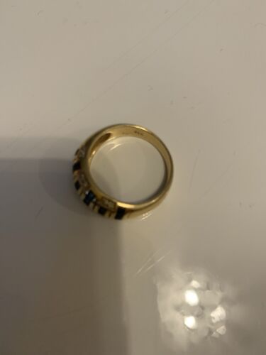 Ring gold 750 Saphir Und Diamanten Gr 55 Massiv Wie Neu - Bild 6 von 11