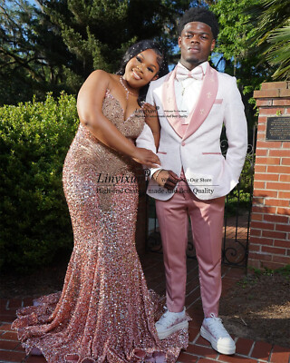 open lace back dress Cold-Shoulder Long Sequin Prom Dress Q1389 Gold / 00 main image 1