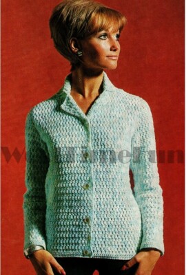 Häkelmuster klassische Damenjacke Cardigan DK Garn