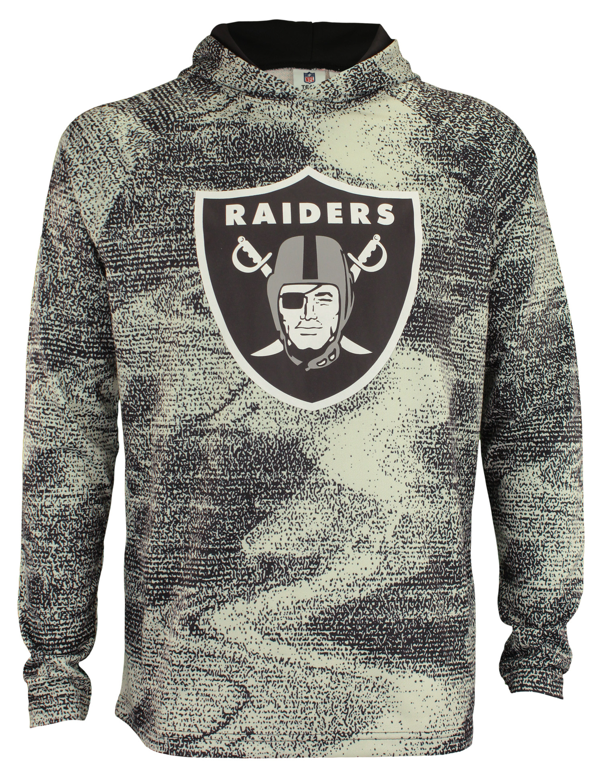 Легкая французская махровая толстовка Zubaz NFL Oakland Raiders Mens Static Body