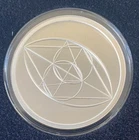 2021 1oz  Silver Shield Proof Vesica Pisces Pyramid  Sacred Geometry Series