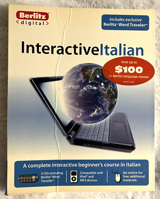 Berlitz Digital Interactive Italian Language Course (Windows 98/XP)   5 CD Set