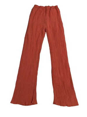 Lulus Womens Sz Medium Rust Pull On STRETCH Lounging Pants Lined