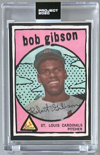 TOPPS PROJECT 2020 #361 BOB GIBSON HOF by Joshua Vides 1959 CARDINALS FREE SHIP