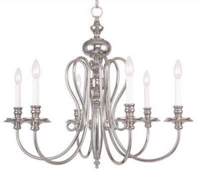Livex Lighting 5166-91 Caldwell - 6 Light Chandelier in Caldwell Style - 30