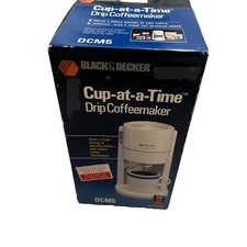 Vintage Black & Decker DCM5 Cup at a Time Coffee Maker White One Cup NIB NOS