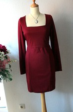 Miss Selfridge elegante astuccio abito in jersey Carre' UK12/40 bordeaux NUOVO!