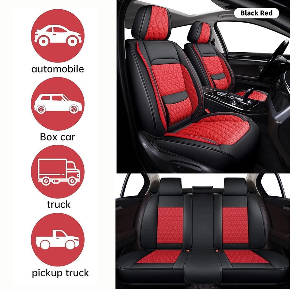 For Honda Accord/Civic/CR-V/Clarity/Insight Car 5 Seats Covers Luxurious Leather - Imagem 3 de 4