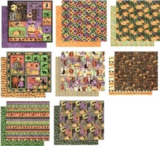 Graphic 45 Charmed Halloween 12" Cardstock PICK Party Spell Pumpkin Spooky Bats