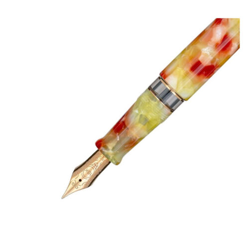 Fountain pen Optima Caleidoscopio Luce Gialla limited edition fine 18K gold nib - Picture 2 of 2