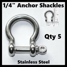 5 1/4" Anchor Shackles, 800 lbs capacity stainless steel chain accessory 6.4mm