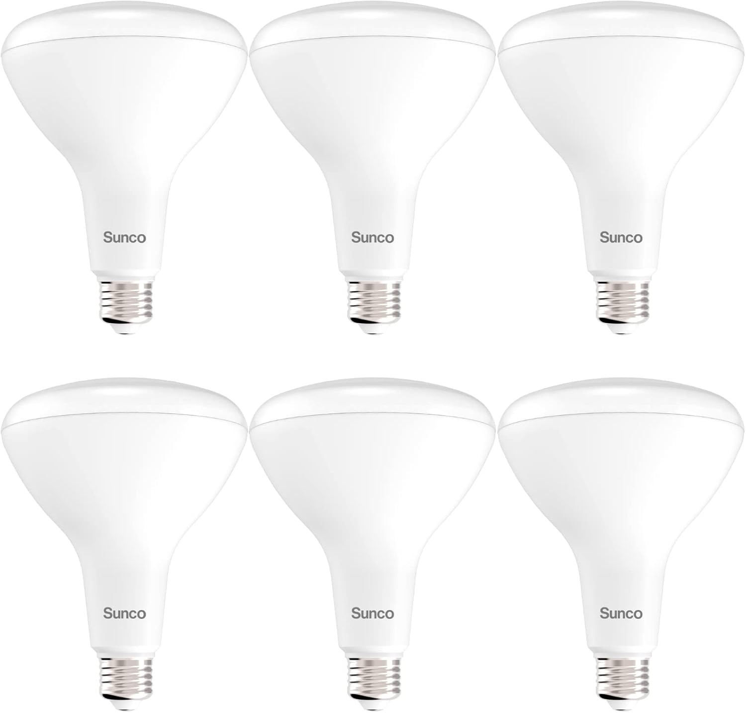 Sunco 6 Pack BR40 LED Light Bulbs, Indoor Flood Lights, Recessed Can Light Bulb,