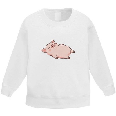'Relaxing Pig' Kid's Sweatshirt / Sweater / Jumper (KW063126)
