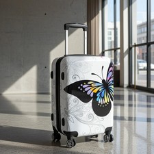 Valise imprimée butterfly polycarbonate 3 tailles, 36; 66 et 94 litres