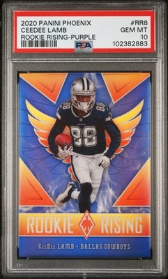 2020 Panini Phoenix Rookie Rising Ceedee Lamb Purple PSA 10 149/149 COWBOYS