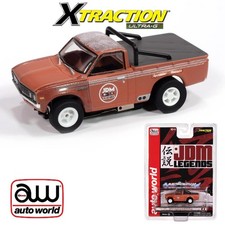 AUTO WORLD XTRACTION 1972 DATSUN 620 PICKUP TRUCK JDM LEGENDS RED HO SLOT CAR