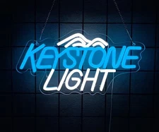 16"x10" Keystone Light Mountain BeerLED Neon Sign With Dimmer USB Powered Light