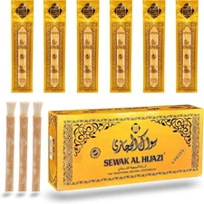 6 Pack of Miswak Sticks Natural Toothbrush for Teeth Whitening Oral Health & F