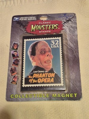 Phantom of the Opera USPS Stamp Magnet (1997) Factory Sealed, 2.75 x 3.5 inch
