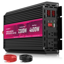 2300W Power Inverter,12V DC to AC 110V120V Peak Power 4600W with 2AC Outlets ...