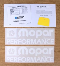 2 Original OEM Chrysler Vinyl decals Mopar Performance USA 16”