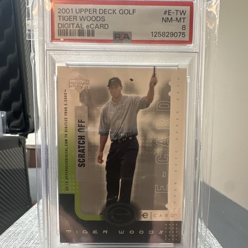 Upper Deck 2001 Golf Digital eCard Insert Tiger Woods #E-TW PSA 8 RC