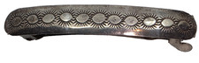 Navajo Stamped Sterling Silver Hair Barrette Clip 3.5"