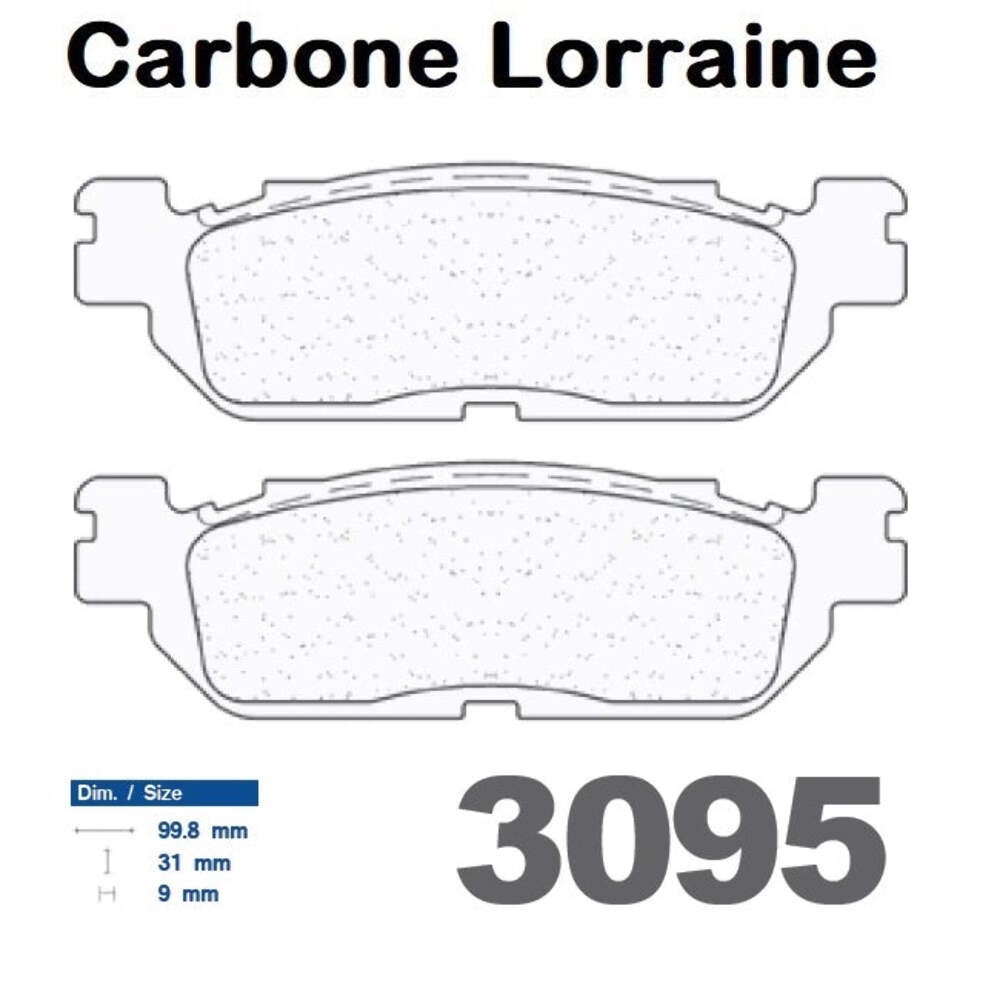Plaquettes de frein Carbone Lorraine 3095 MSC en carbone pour la haute performance sur piste