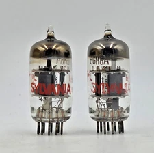 6GH8A MATCHING 2 Tubes Sylvania New (New Old Stock) Test New 1 Year Warranty