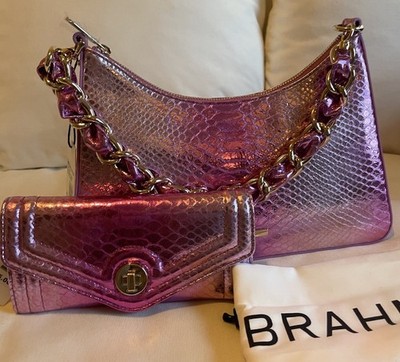 BRAHMIN  ROSE Water Akoni Mod ESME Shoulder Bag   And Veronica wallet NWT