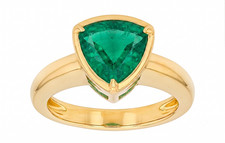 3.50 Carat Natural Triangle Emerald 925 Sterl...