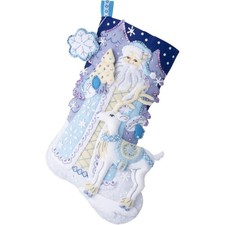 Bucilla Felt Applique Christmas Stocking Kit WINTER WONDERLAND 18 in