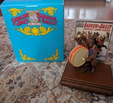 Vintage Ringling Bros Barnum & Bailey Circus Music Box Bear Figurine by Willets