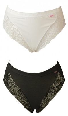 COTONELLA women's briefs with lace inserts, stretch cotton underwear, item 8031