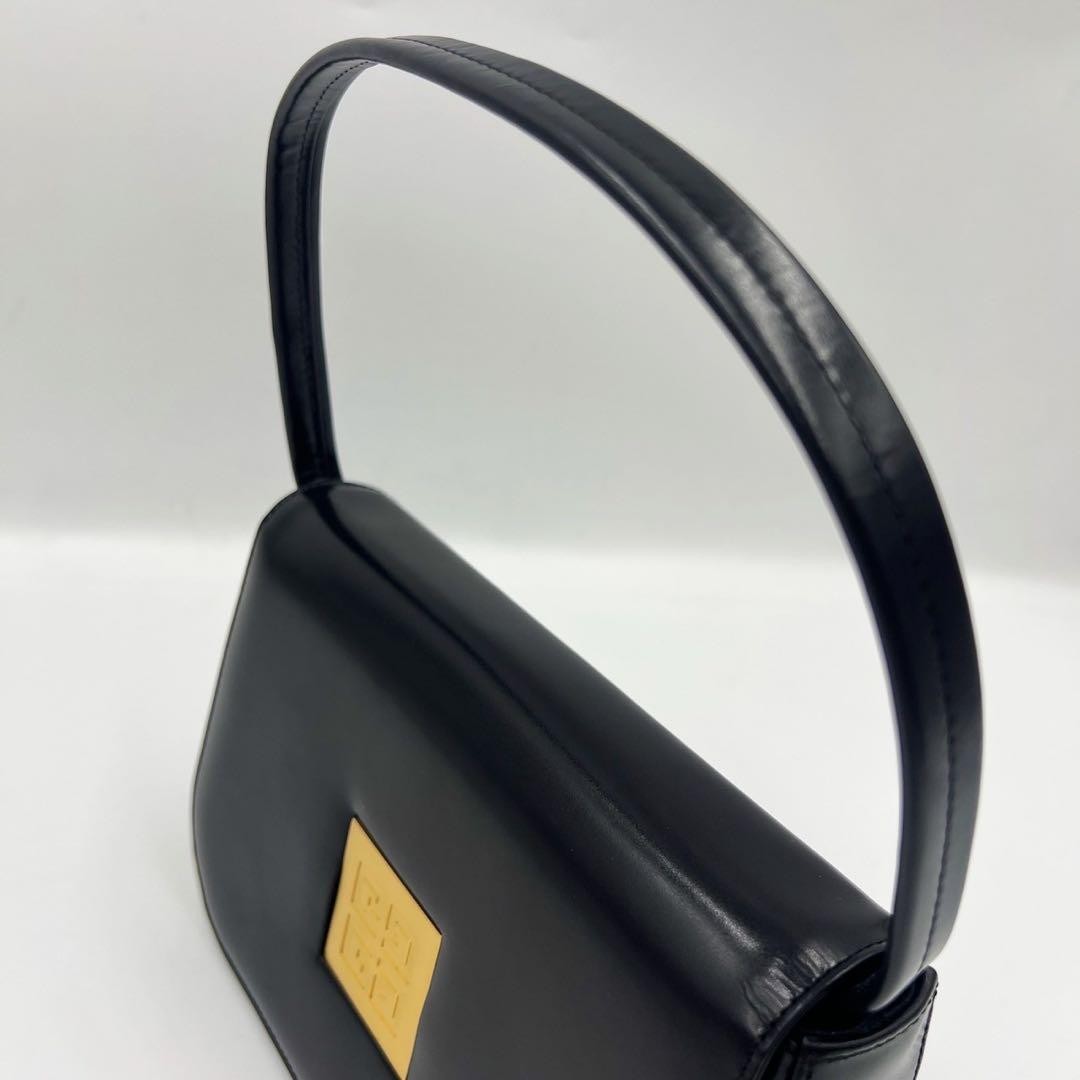 Givenchy Women’s 4Way Leather Shoulder Bag Black Gold Logo AB Condition thumbnail 7