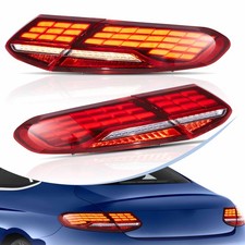 2vland Red Full Led Taillights For 2015-2021 Mercedes Benz C-class Wanimation
