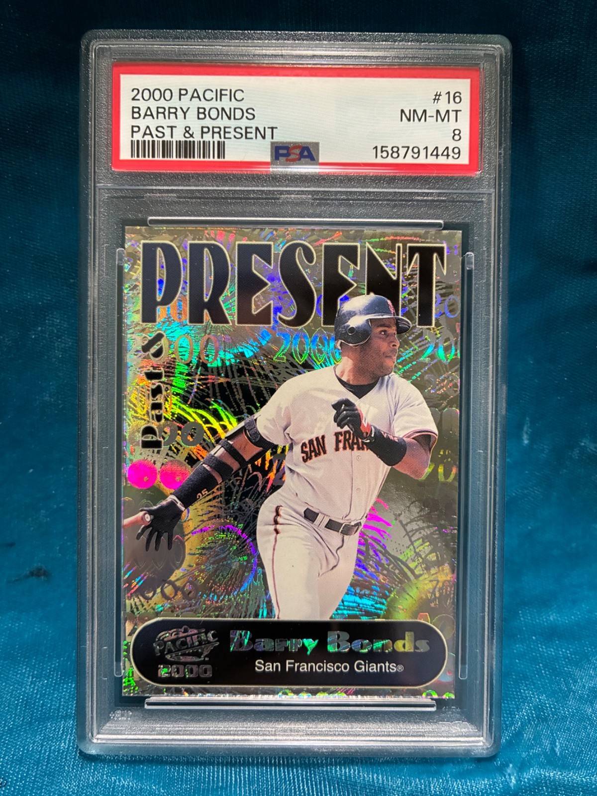 PSA  8 Pop 5 2000 Pacific Past & Present Barry Bonds #16 San Francisco Giants