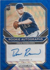 Autographed   2021 Panini Prizm - Rc  Drew Rasmussen #RA-DR Silver Prizm