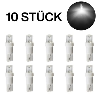 Lampe Tachobeleuchtung 10x Super Helle T5 LED Glassockel W1.2W W2x4.6d