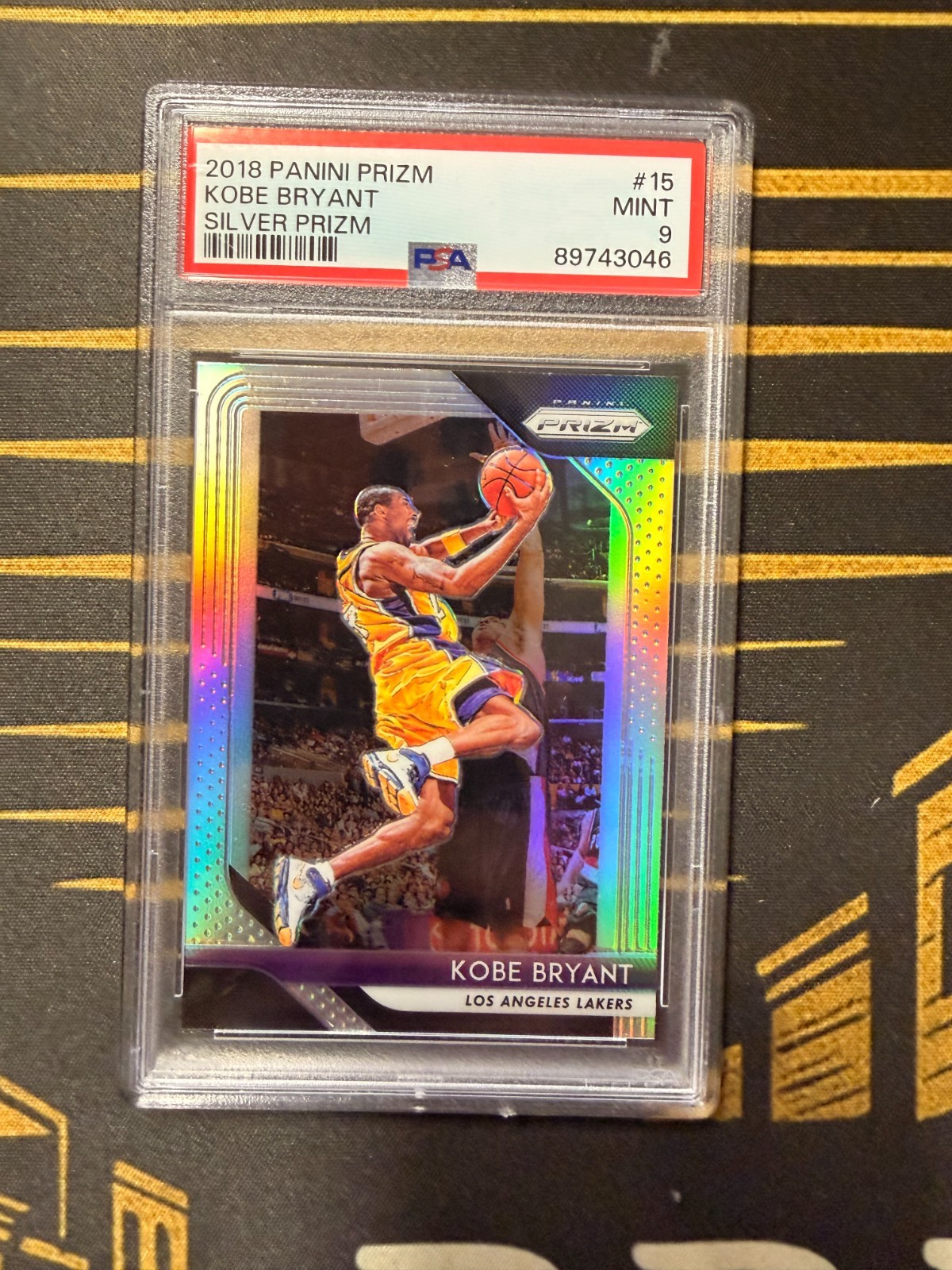 2018-19 Panini Prizm Kobe Bryant #15 Silver Prizm PSA 9 Mint