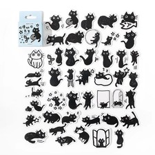 45pcs Kawaii Cat Dog Daily Life Mini Paper Stickers Set Scrapbooking Journal