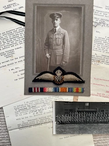 original ww1/2 RFC/RAF military medal winner pilots wings badge FO J G GORE etc